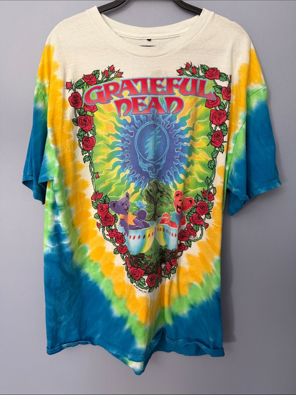 Liquid Blue Grateful Dead Scarlet Fire Tie-Dye T-Shirt XL 1997 Re-Issue